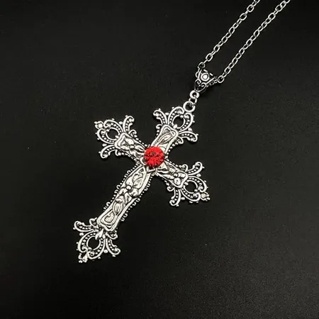 Imagen de producto de: Collar Cruz Gothic Red